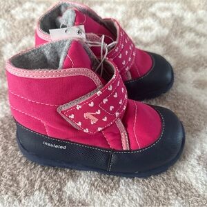 See Kai Run Boots Toddler Size 9 Blake Snow Boots Insulated Berry Blue Velcro